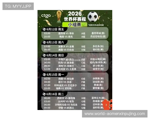 2026年世界杯南非韩国比赛时间安排及日历提醒功能使用技巧